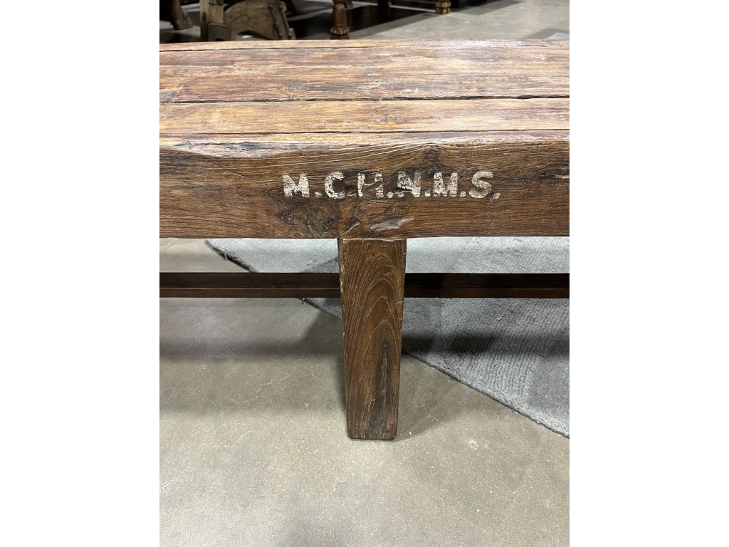 Vintage Cafeteria Bench 
